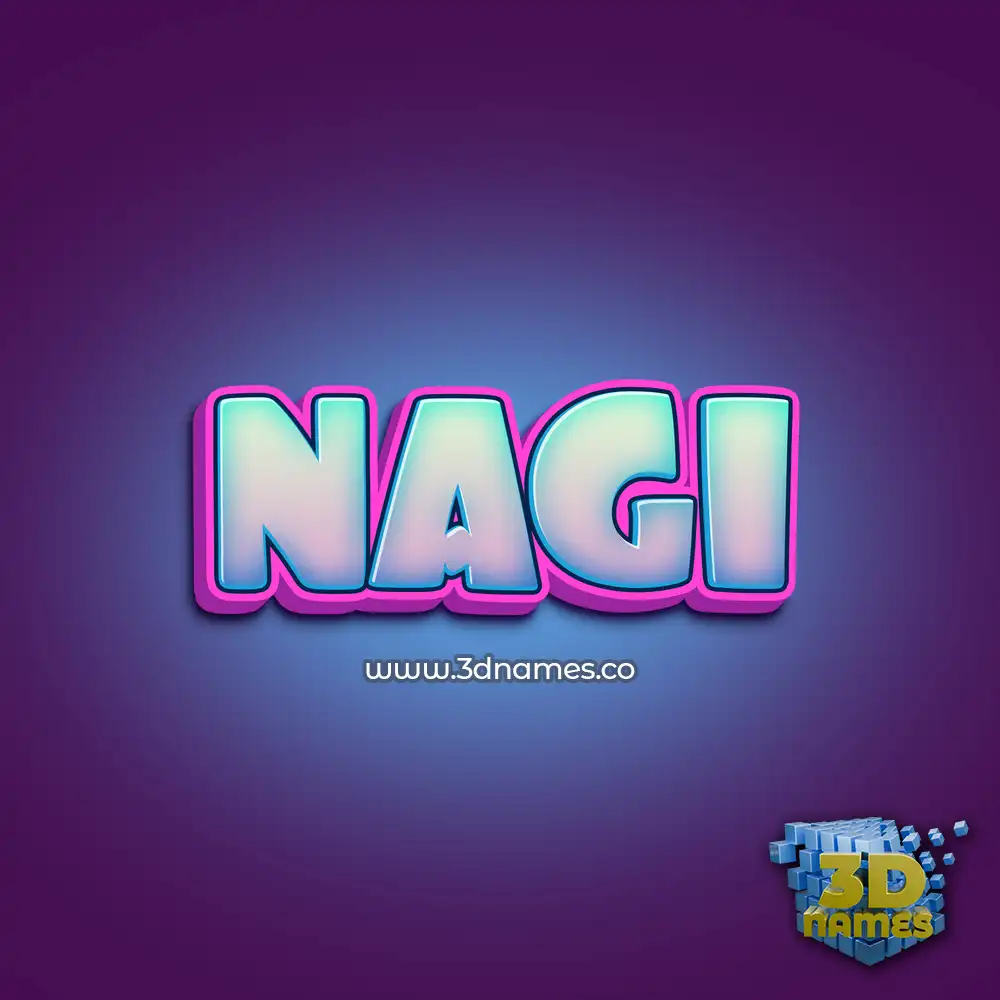 nagi in Phat Purple style - 3D name wallpaper