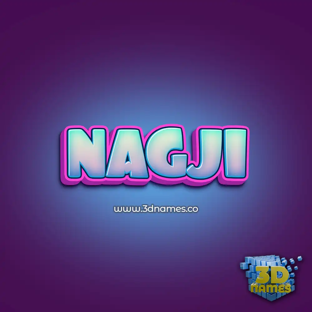 nagji in Phat Purple style - 3D name wallpaper