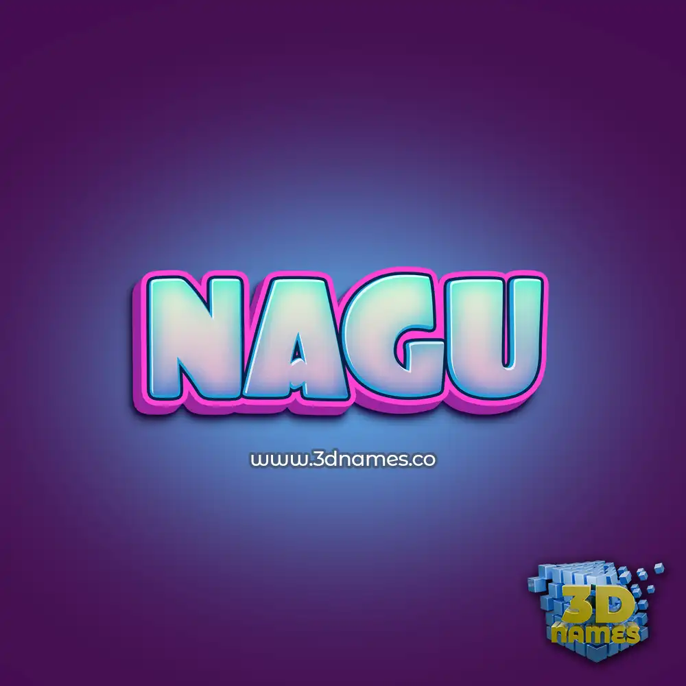 nagu in Phat Purple style - 3D name wallpaper