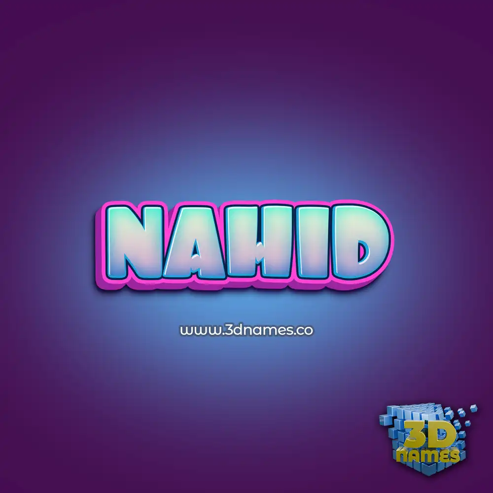 nahid in Phat Purple style - 3D name wallpaper