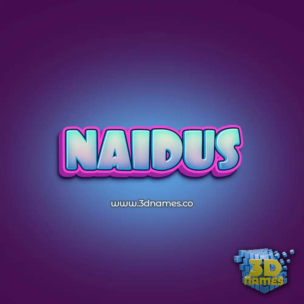 naidus in Phat Purple style - 3D name wallpaper