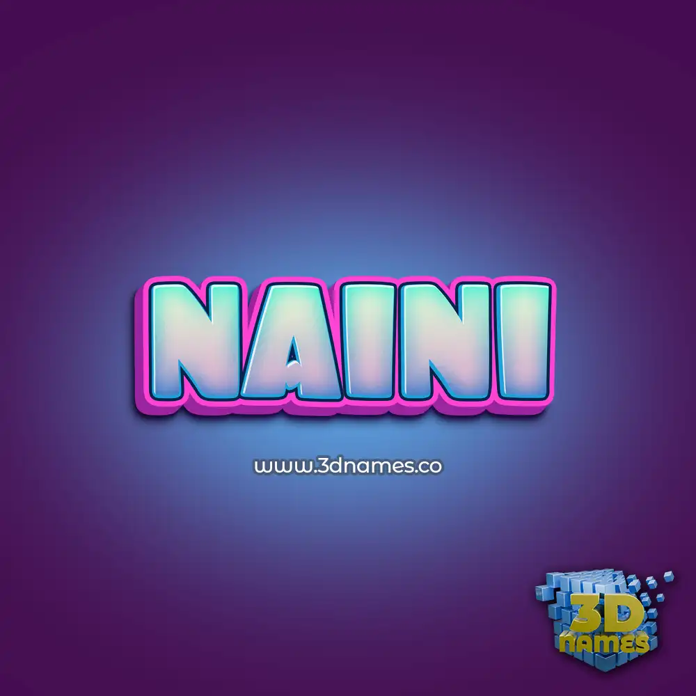 naini in Phat Purple style - 3D name wallpaper