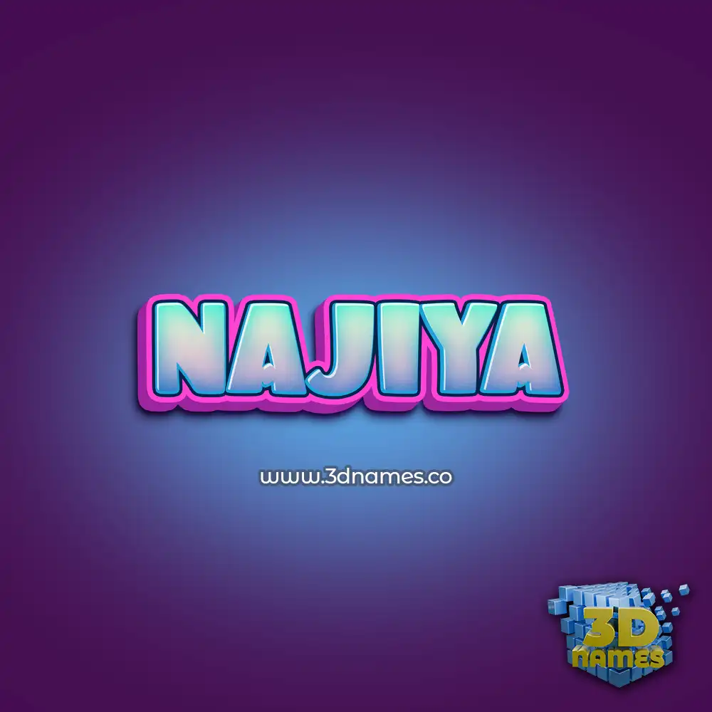 najiya in Phat Purple style - 3D name wallpaper