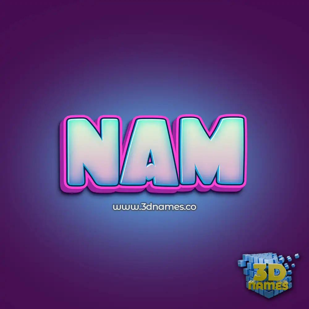 nam in Phat Purple style - 3D name wallpaper