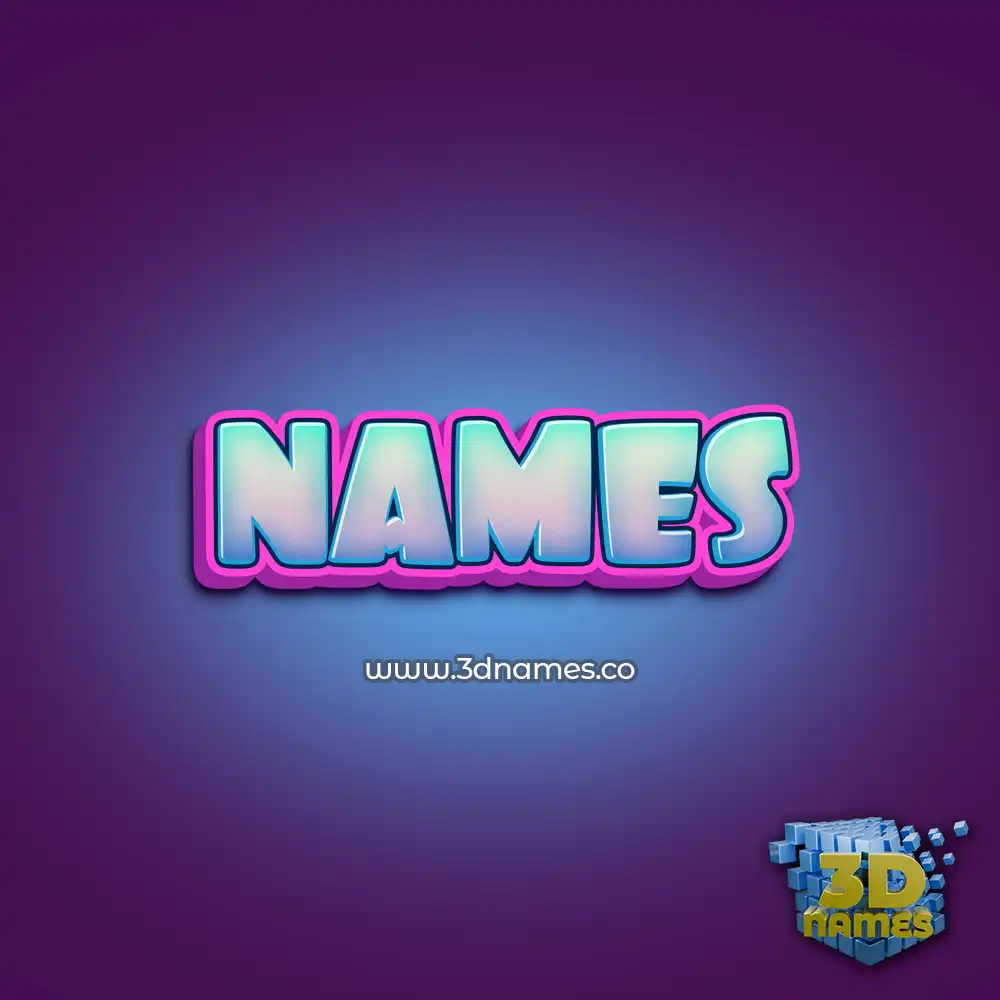 names in Phat Purple style - 3D name wallpaper