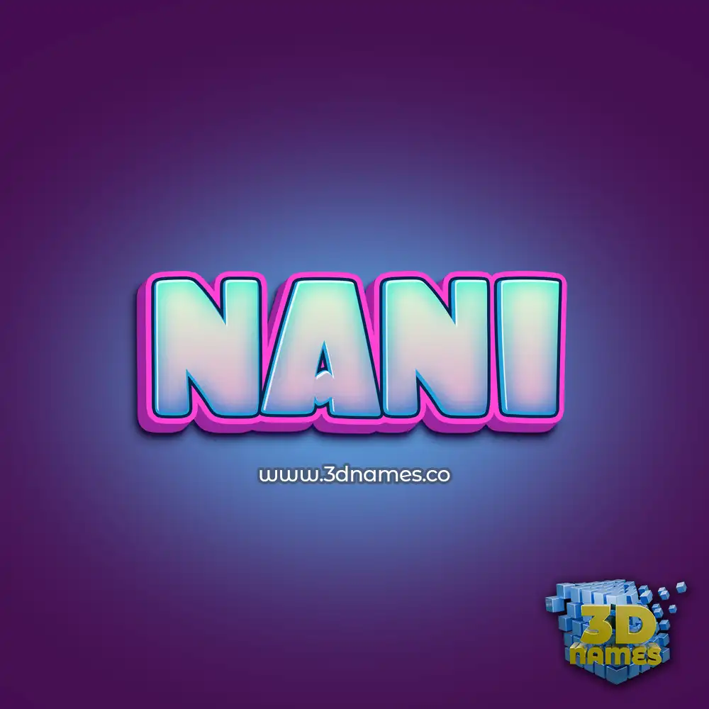 nani in Phat Purple style - 3D name wallpaper