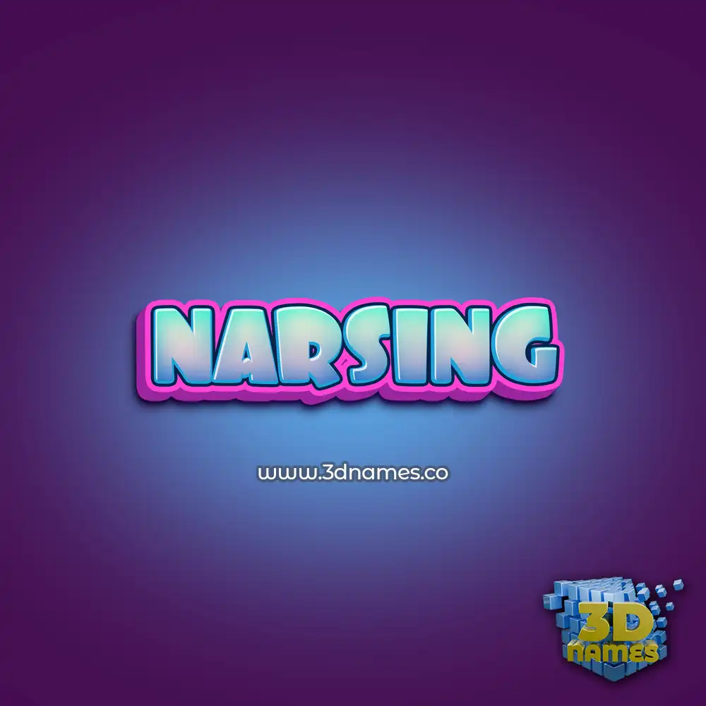 narsing in Phat Purple style - 3D name wallpaper