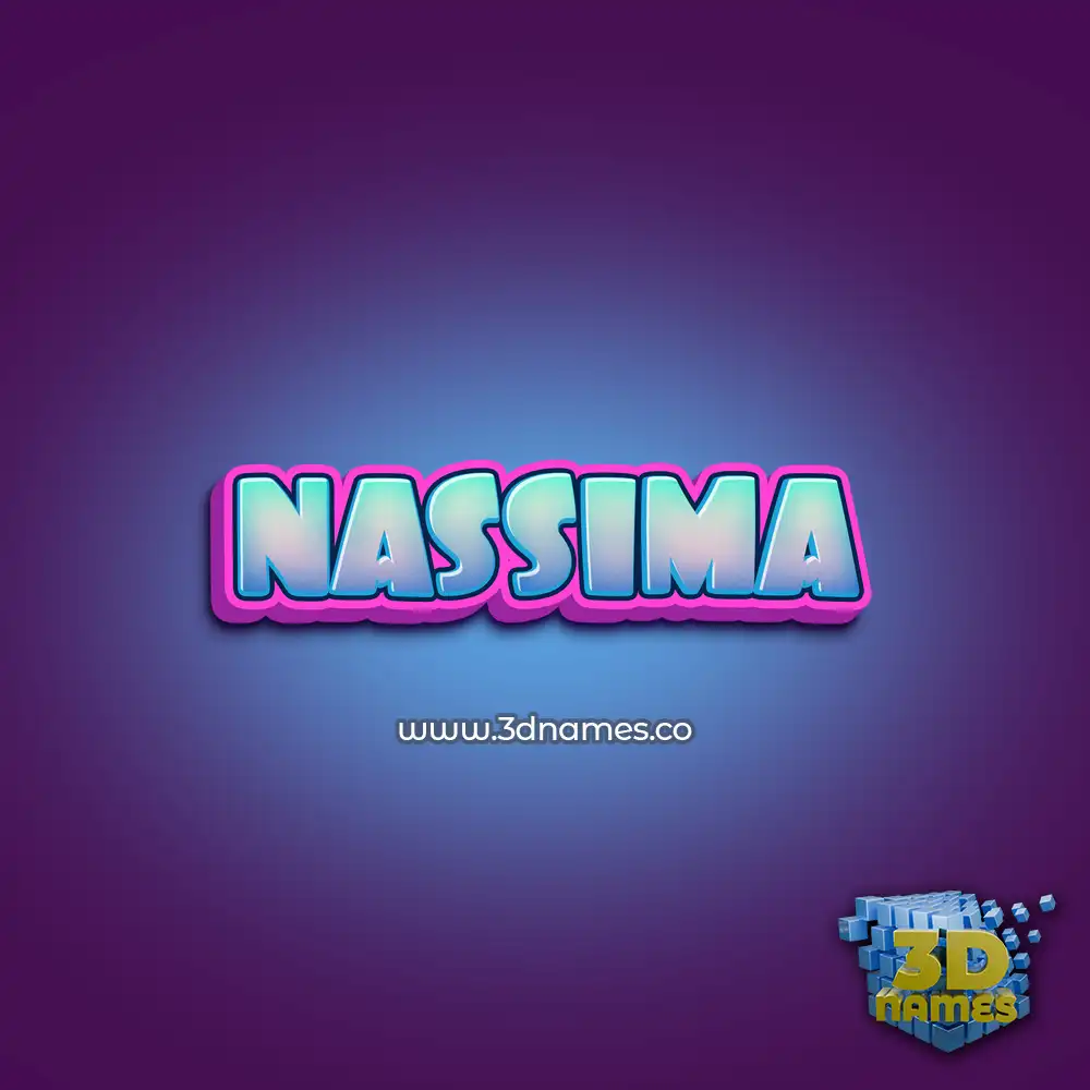 nassima in Phat Purple style - 3D name wallpaper