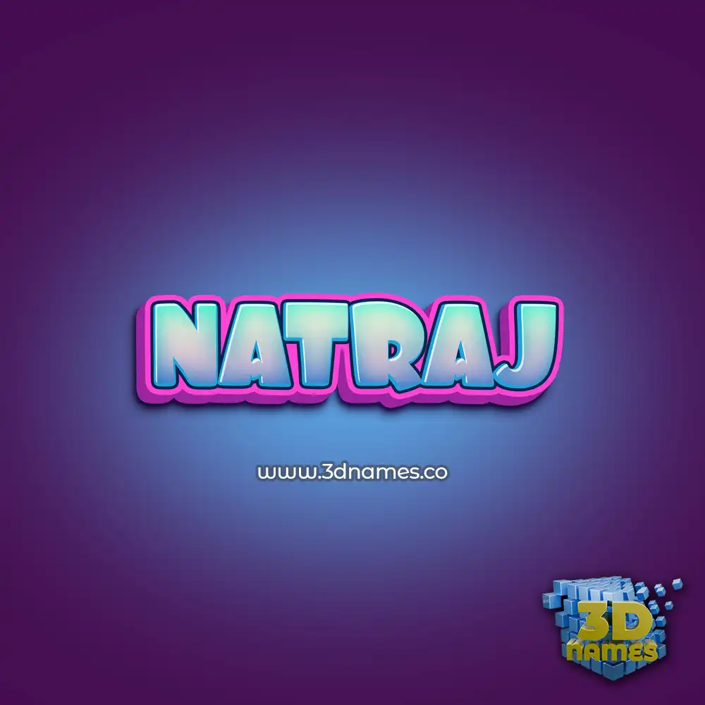 natraj in Phat Purple style - 3D name wallpaper