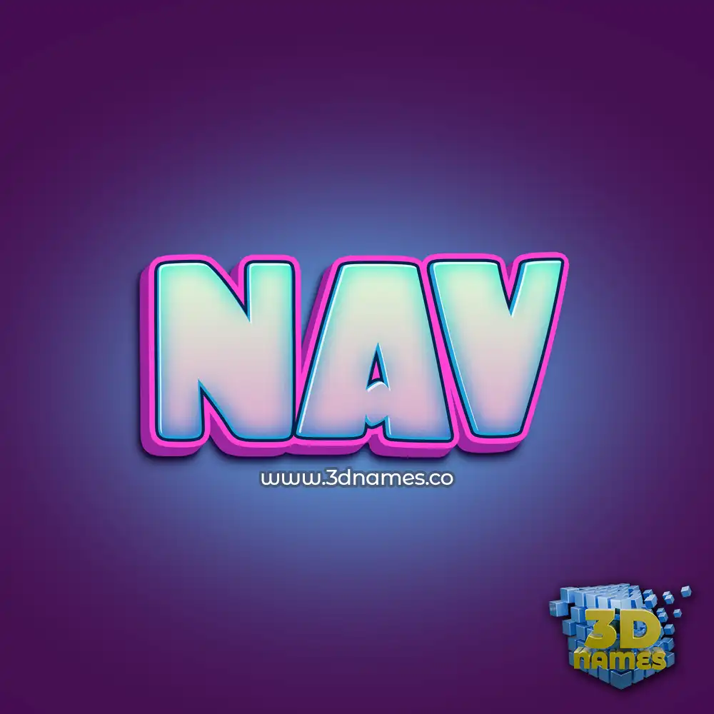 nav in Phat Purple style - 3D name wallpaper