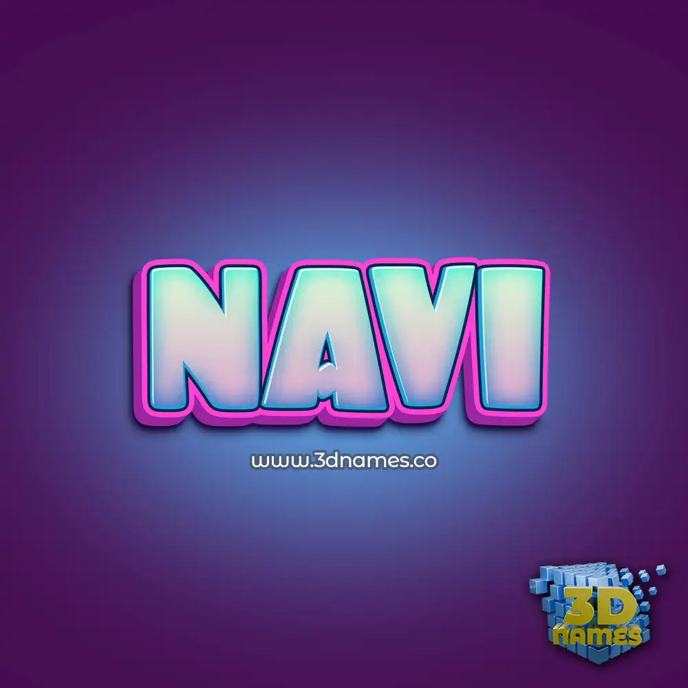navi in Phat Purple style - 3D name wallpaper