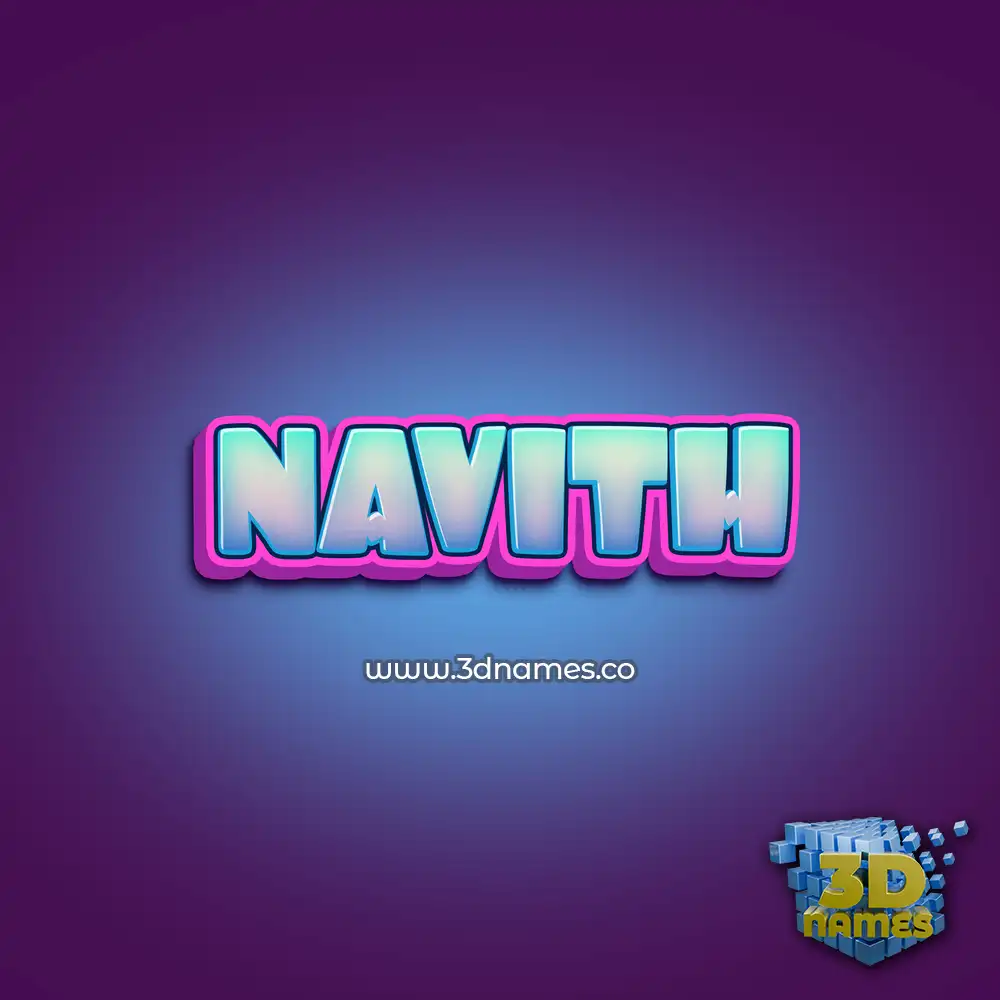 navith in Phat Purple style - 3D name wallpaper