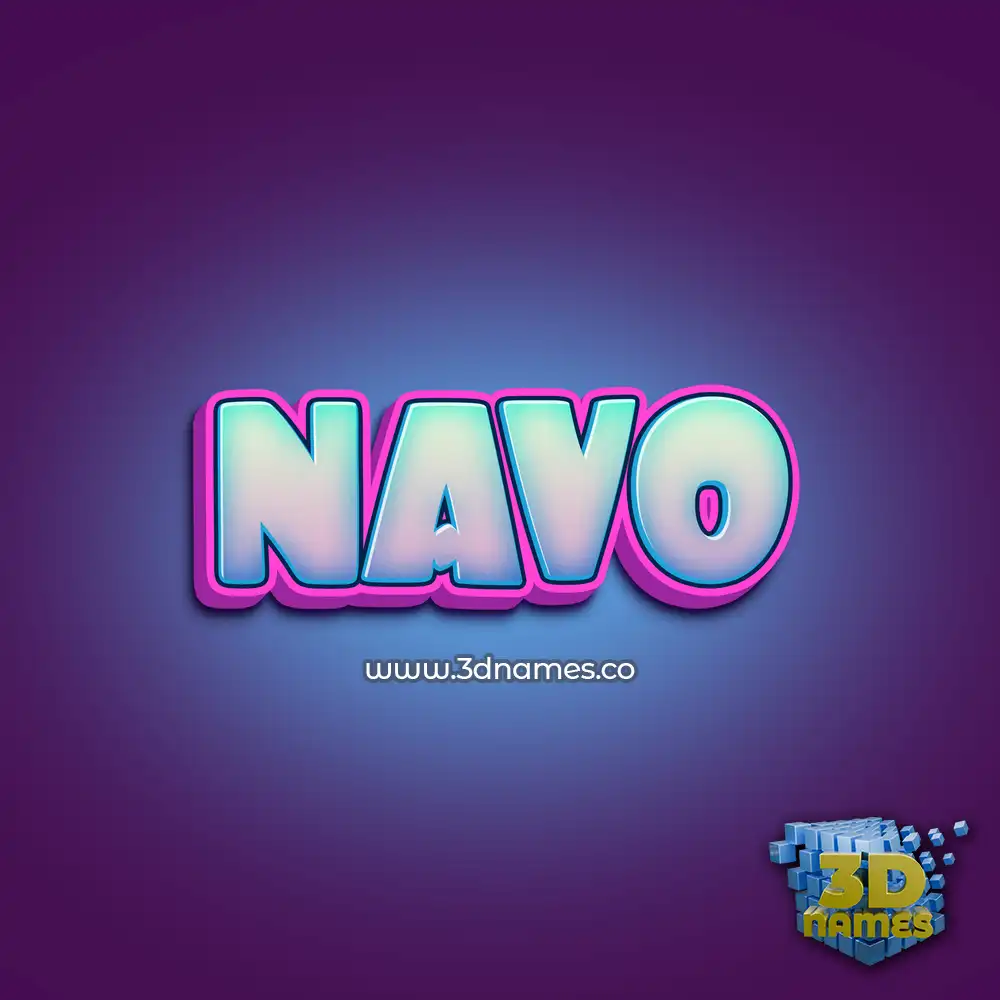 navo in Phat Purple style - 3D name wallpaper