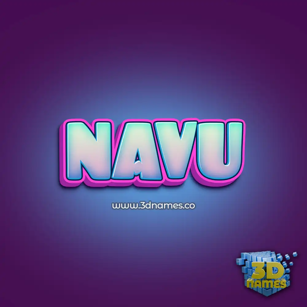 navu in Phat Purple style - 3D name wallpaper