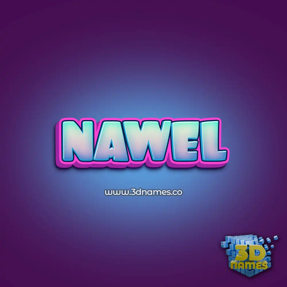 nawel in Phat Purple style - 3D name wallpaper