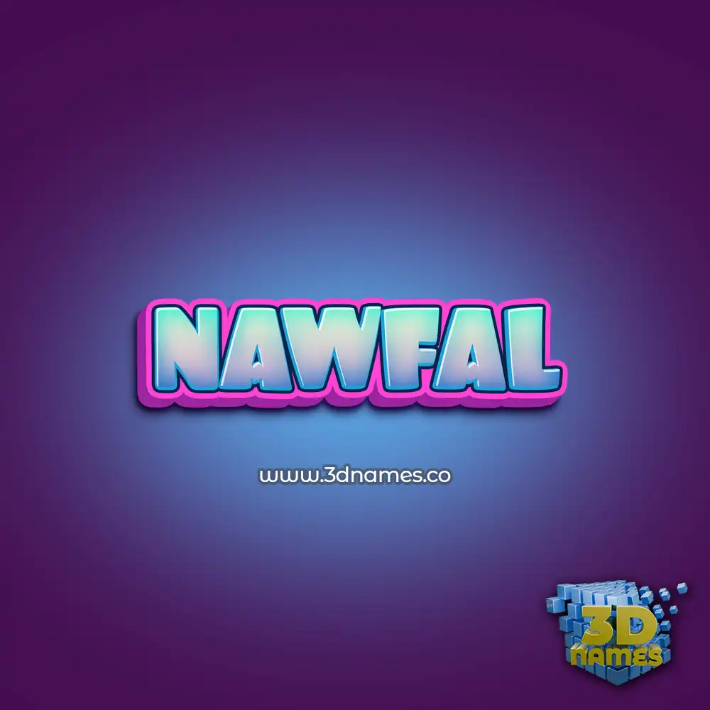nawfal in Phat Purple style - 3D name wallpaper