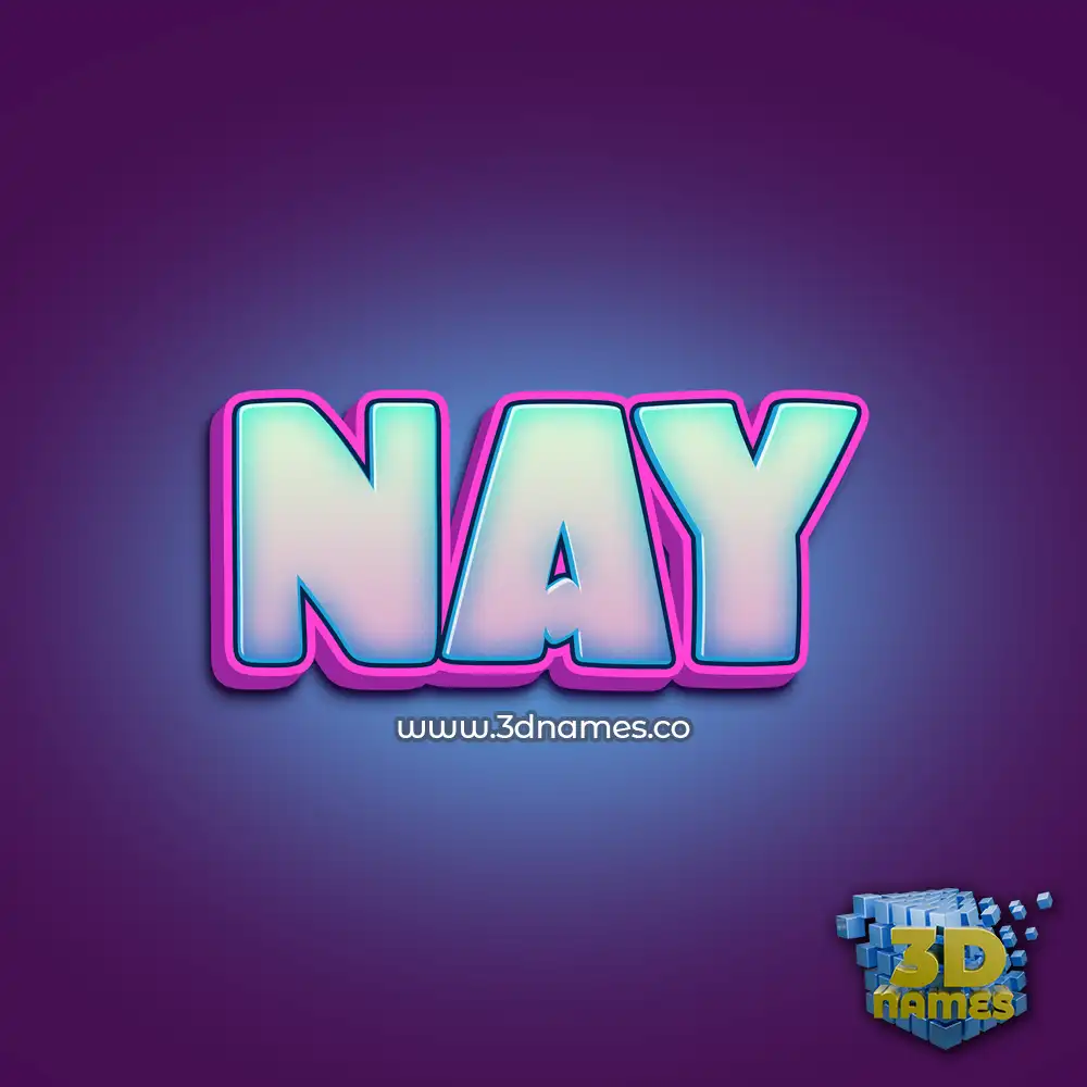 nay in Phat Purple style - 3D name wallpaper