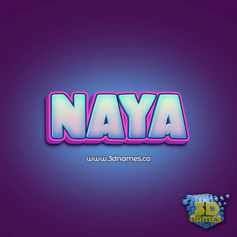 naya in Phat Purple style - 3D name wallpaper