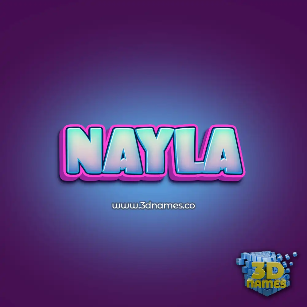 nayla in Phat Purple style - 3D name wallpaper