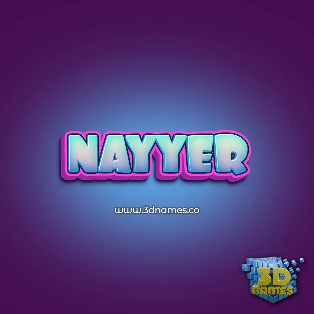 nayyer in Phat Purple style - 3D name wallpaper