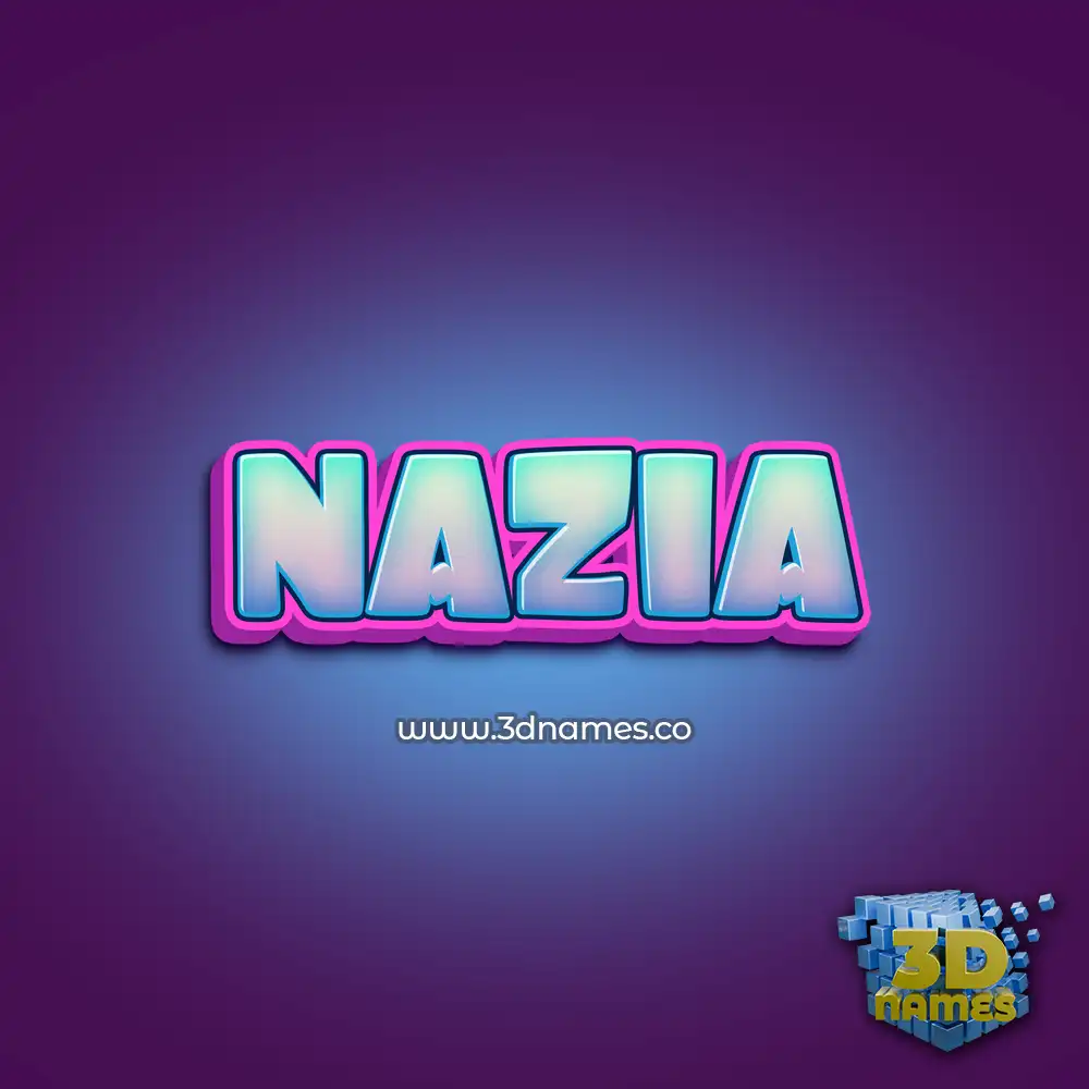 nazia in Phat Purple style - 3D name wallpaper