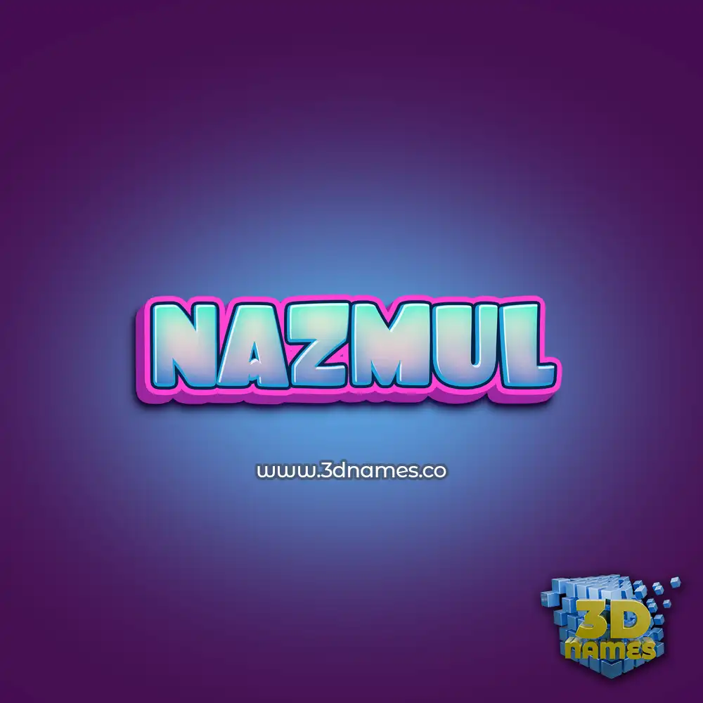 nazmul in Phat Purple style - 3D name wallpaper