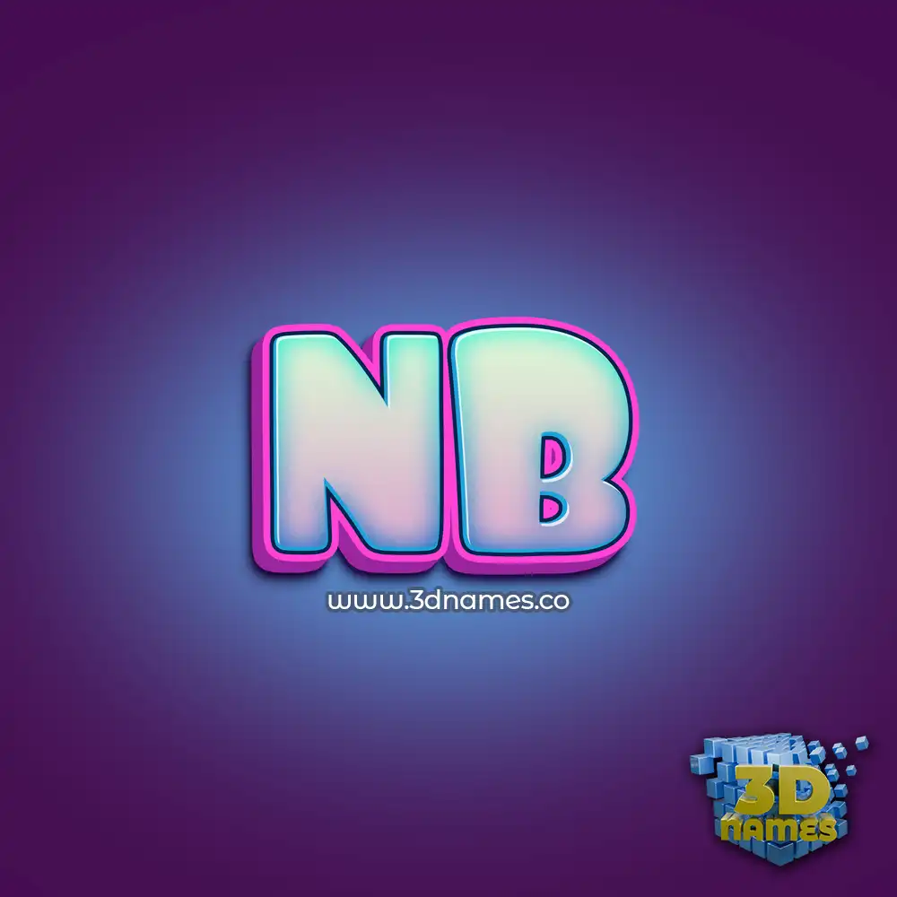 nb in Phat Purple style - 3D name wallpaper