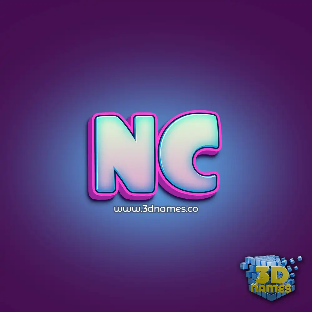 nc in Phat Purple style - 3D name wallpaper