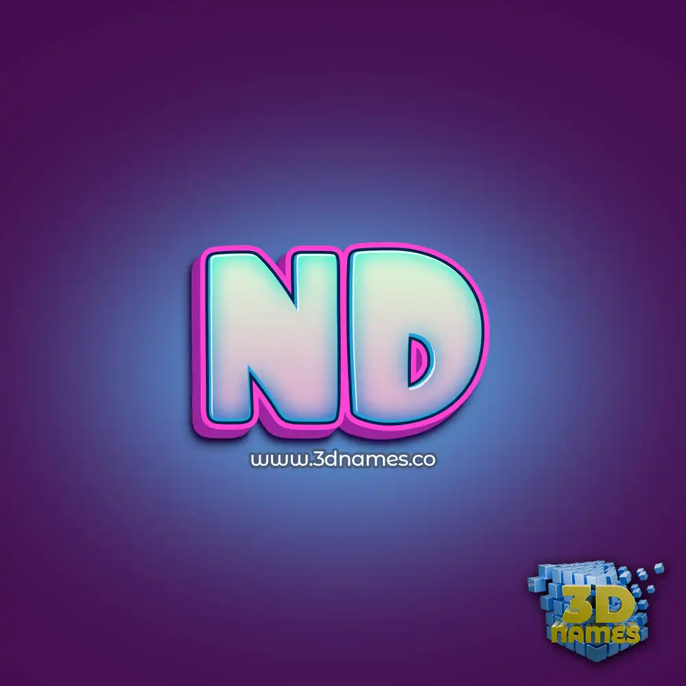 nd in Phat Purple style - 3D name wallpaper