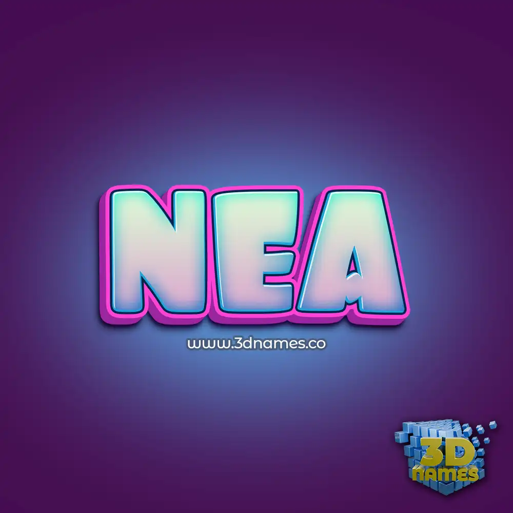 nea in Phat Purple style - 3D name wallpaper