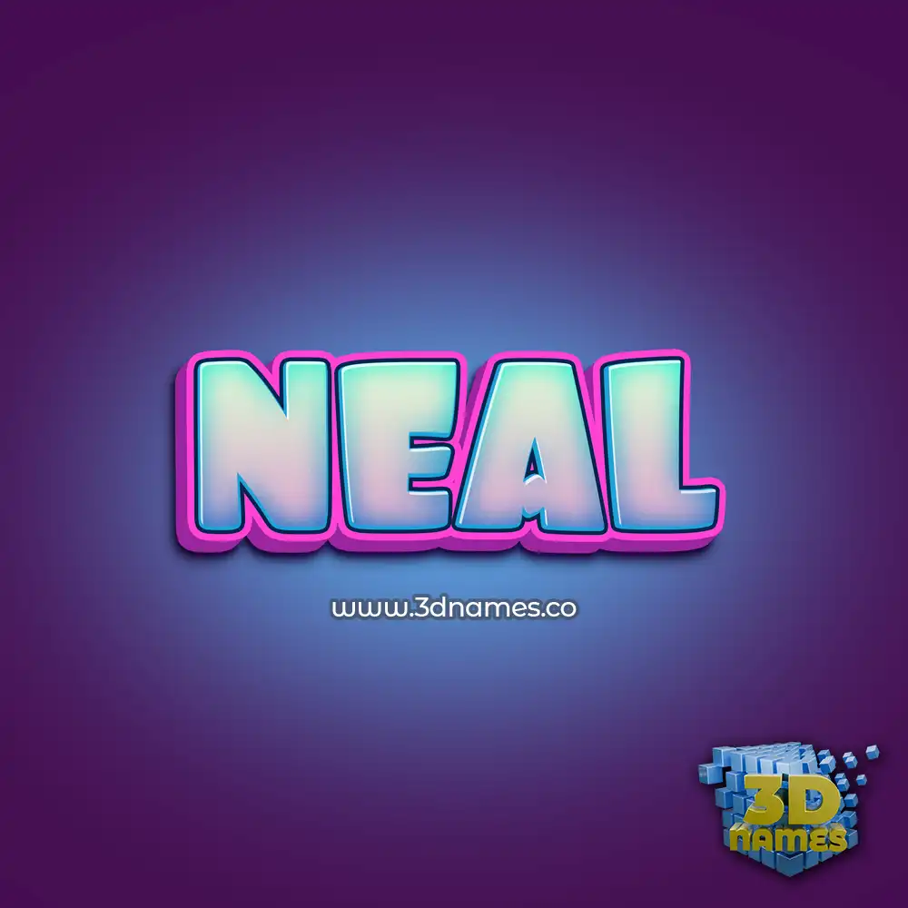 neal in Phat Purple style - 3D name wallpaper