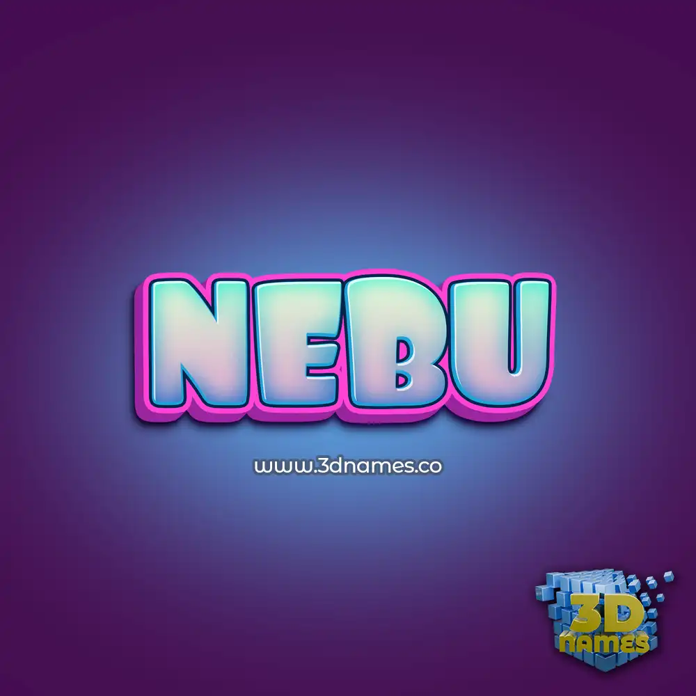nebu in Phat Purple style - 3D name wallpaper