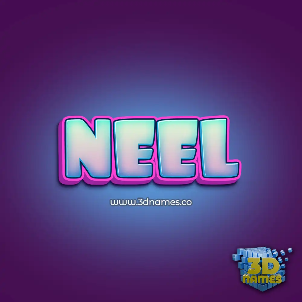 neel in Phat Purple style - 3D name wallpaper
