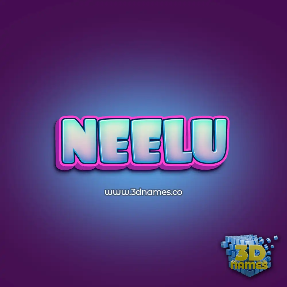 neelu in Phat Purple style - 3D name wallpaper