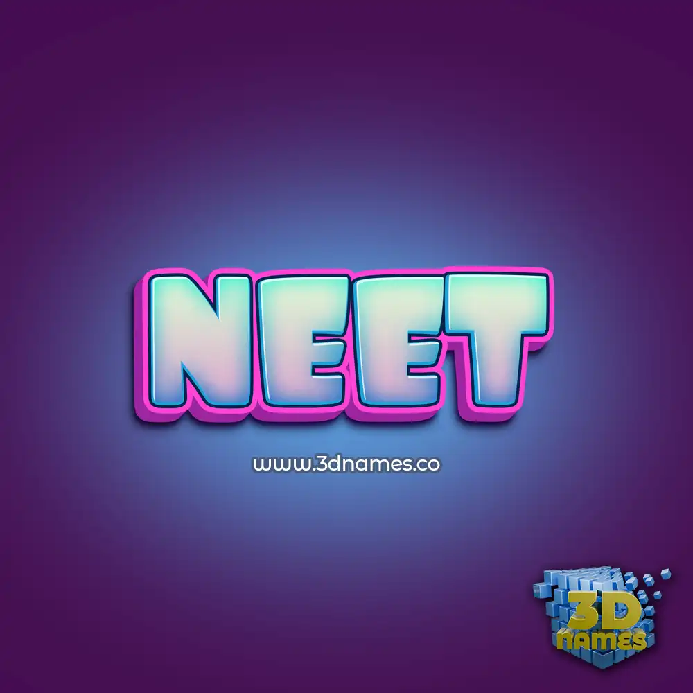 neet in Phat Purple style - 3D name wallpaper