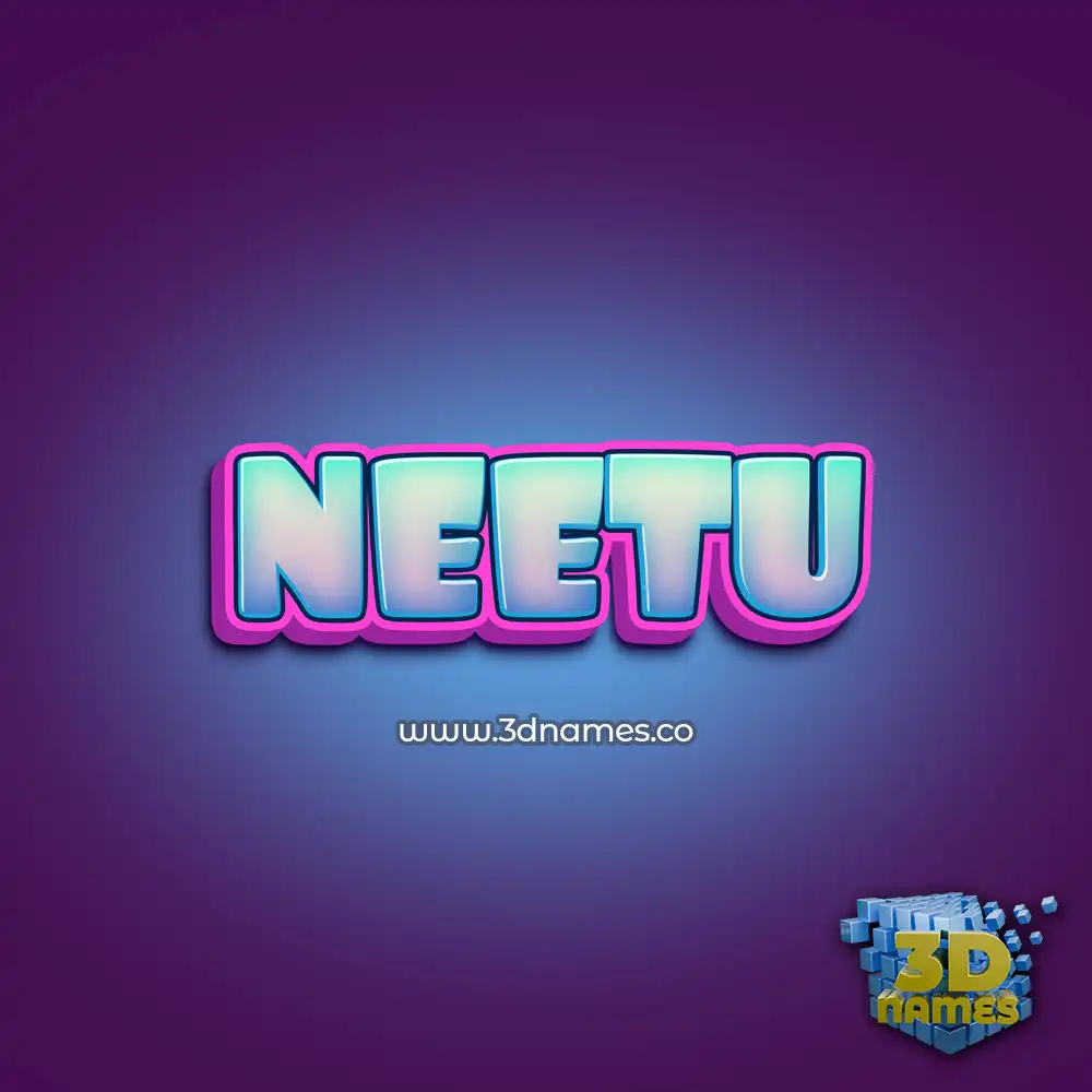 neetu in Phat Purple style - 3D name wallpaper
