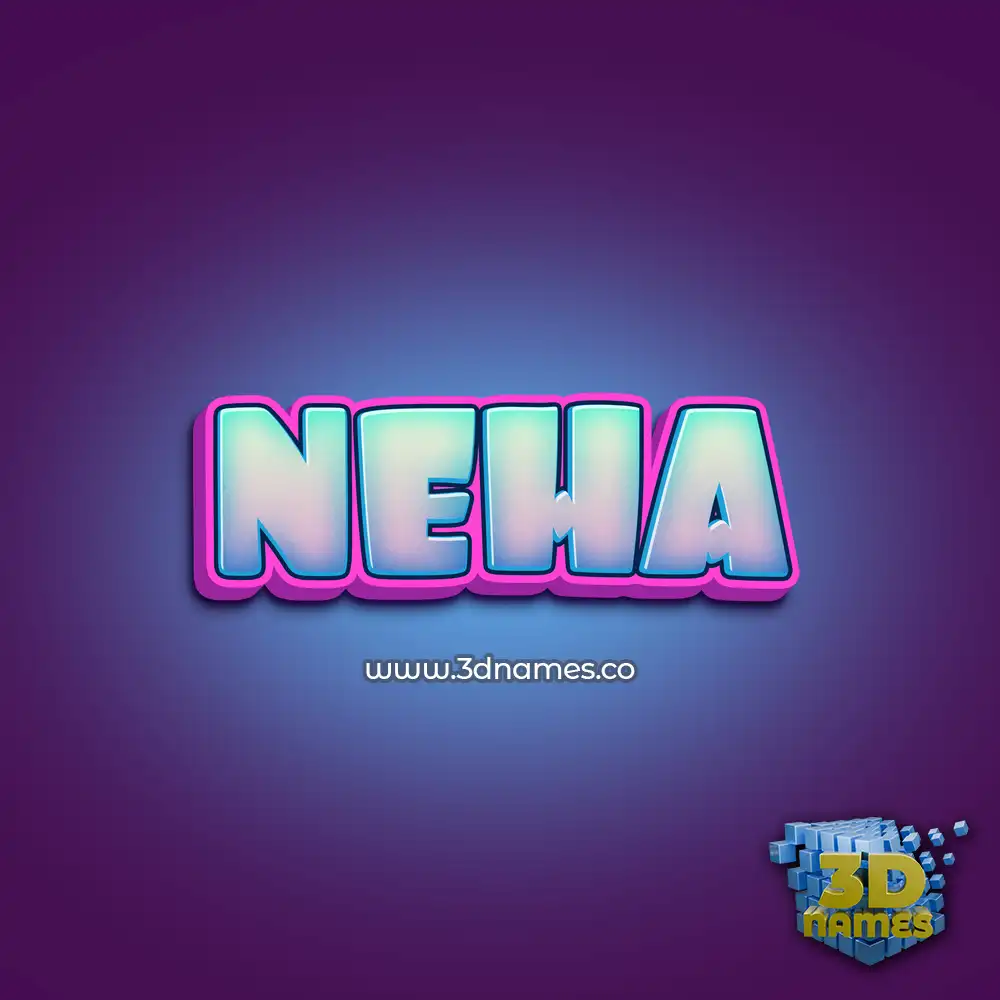 neha in Phat Purple style - 3D name wallpaper