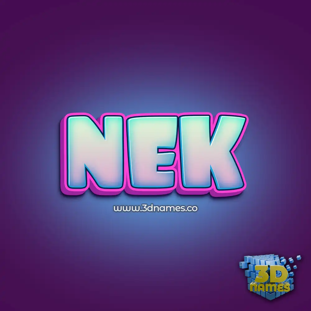 nek in Phat Purple style - 3D name wallpaper