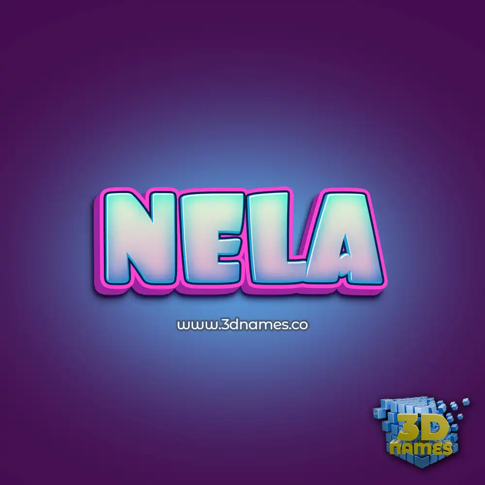 nela in Phat Purple style - 3D name wallpaper