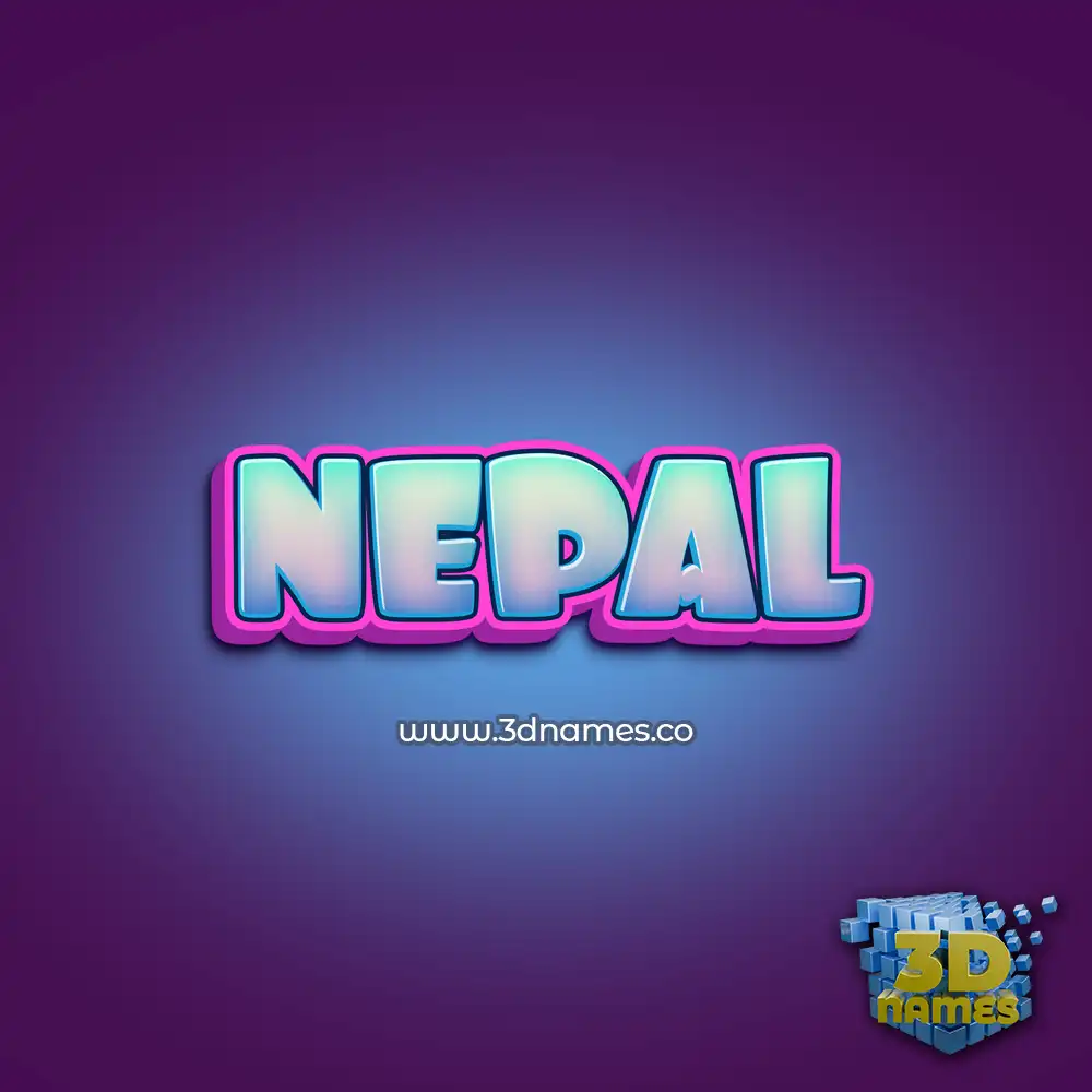 nepal in Phat Purple style - 3D name wallpaper