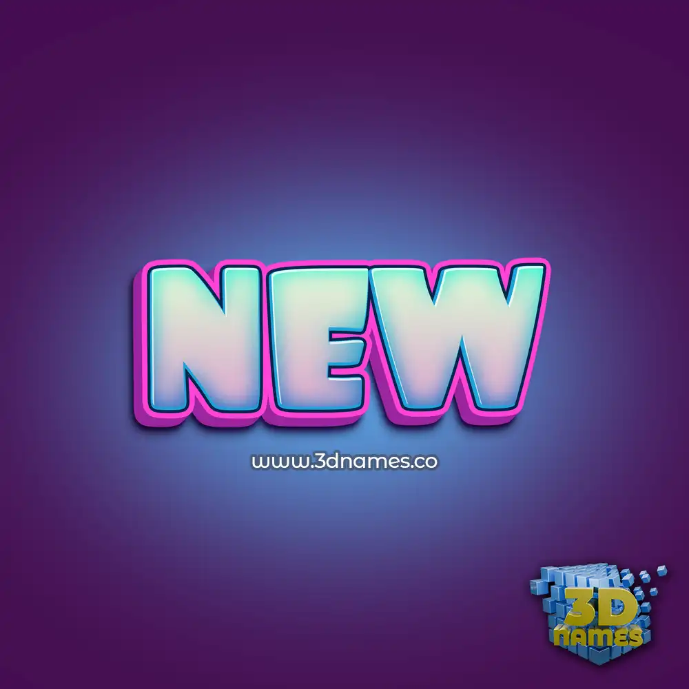 new in Phat Purple style - 3D name wallpaper