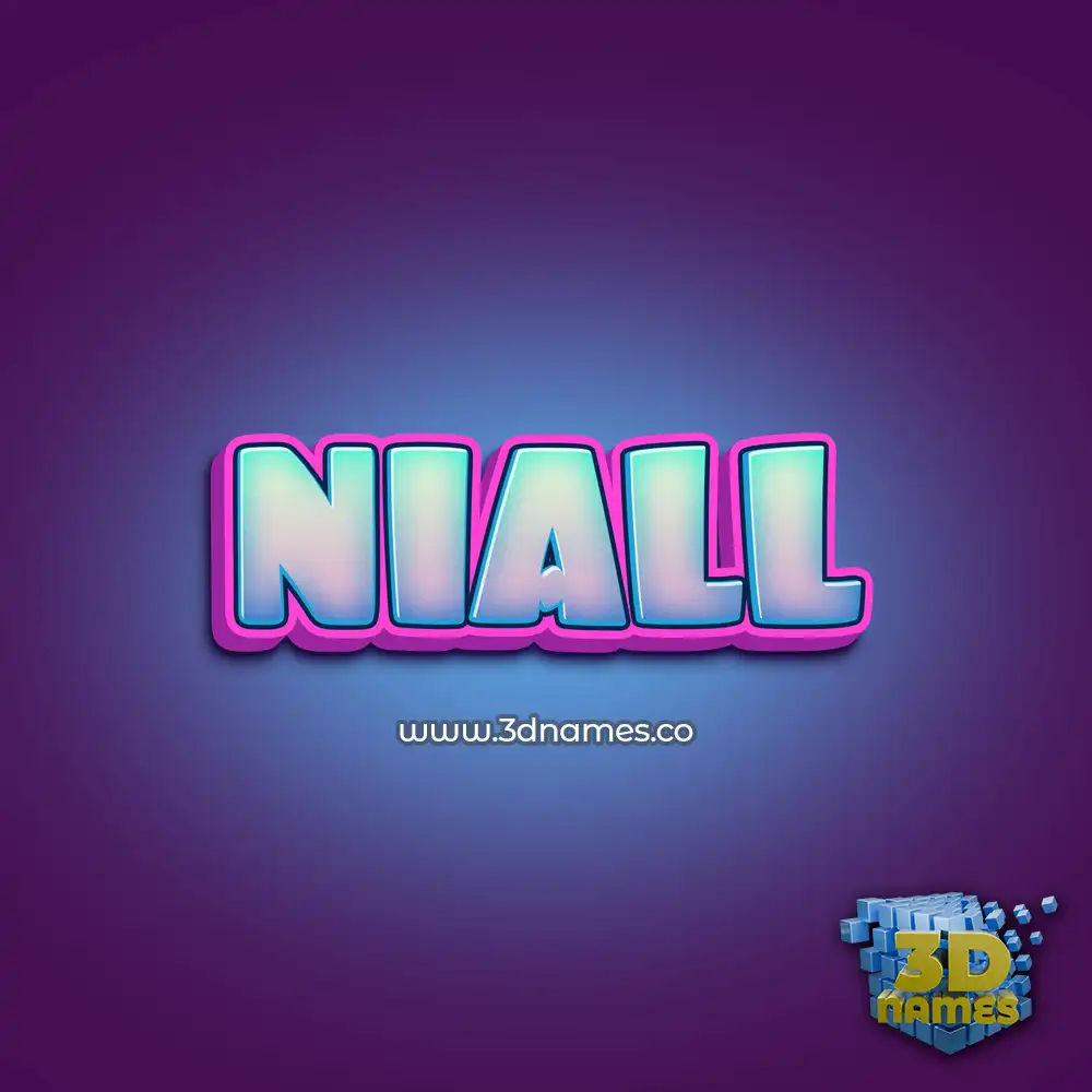 niall in Phat Purple style - 3D name wallpaper