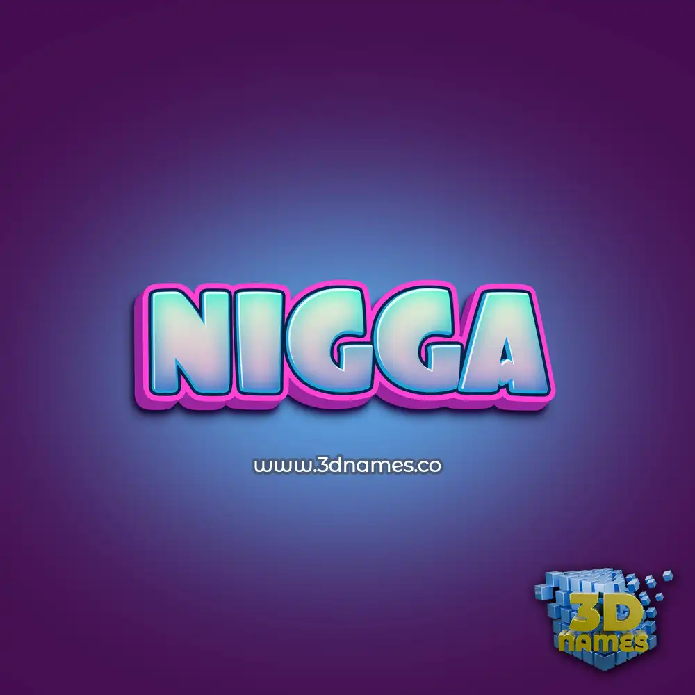 nigga in Phat Purple style - 3D name wallpaper