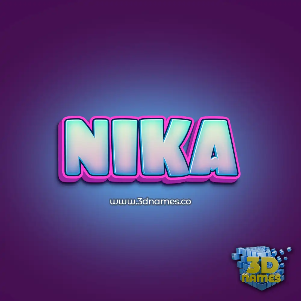 nika in Phat Purple style - 3D name wallpaper