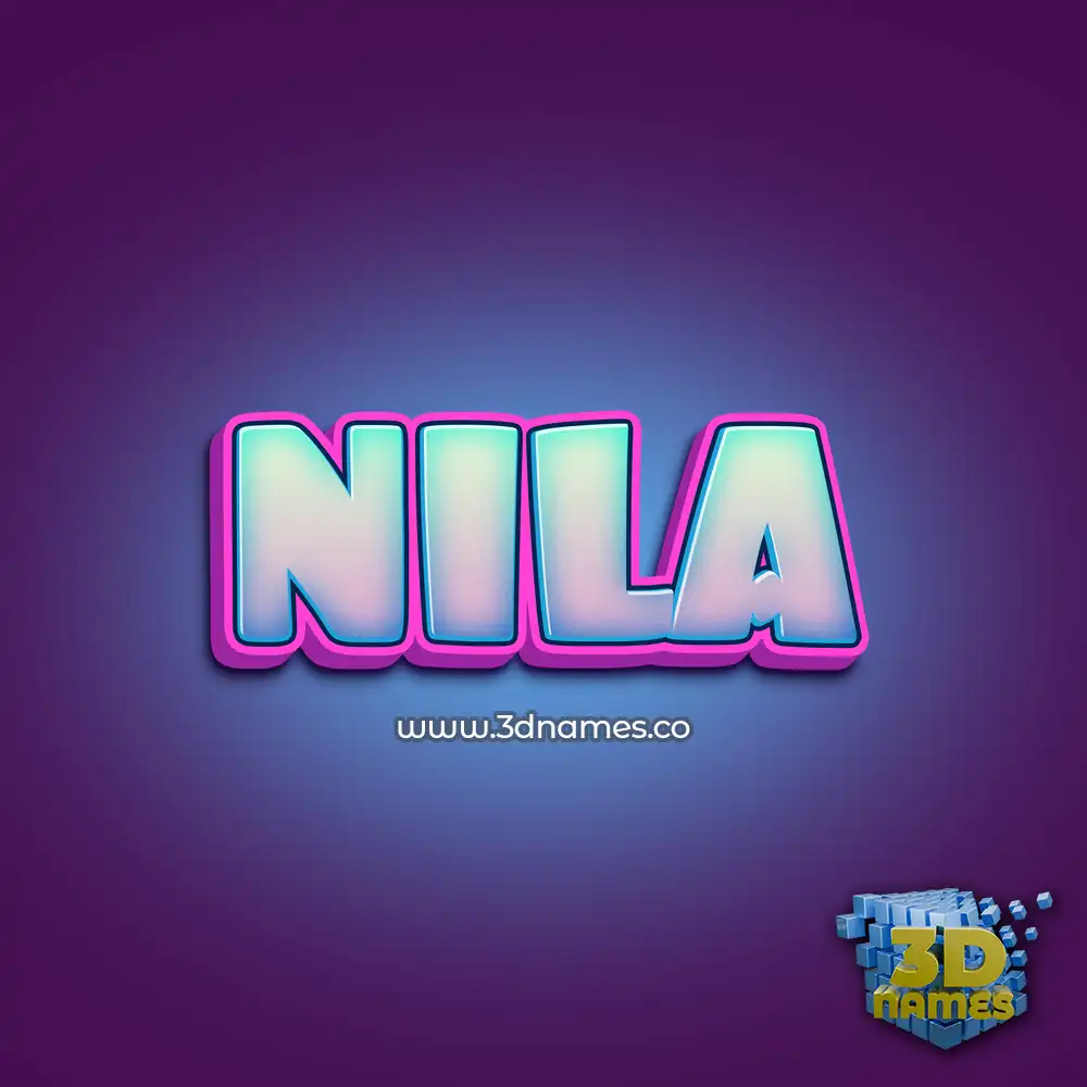 nila in Phat Purple style - 3D name wallpaper