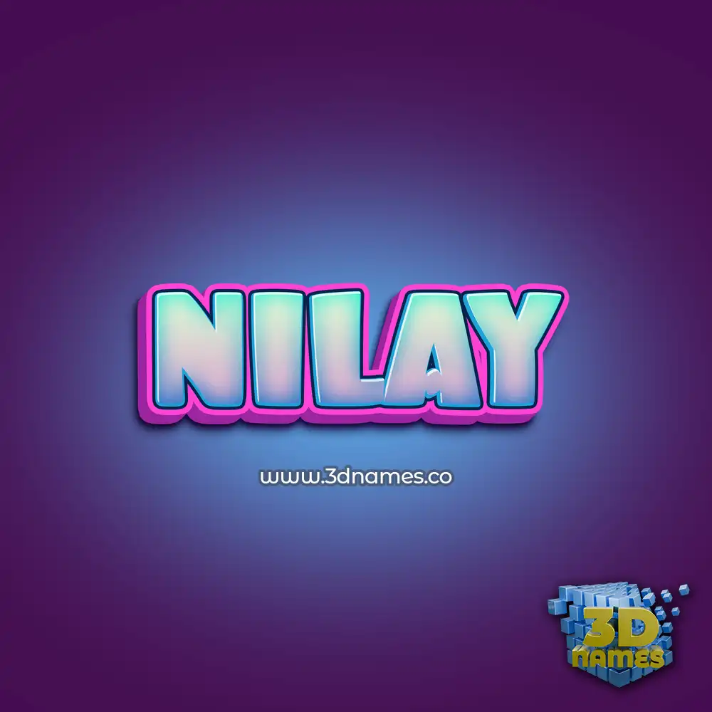 nilay in Phat Purple style - 3D name wallpaper
