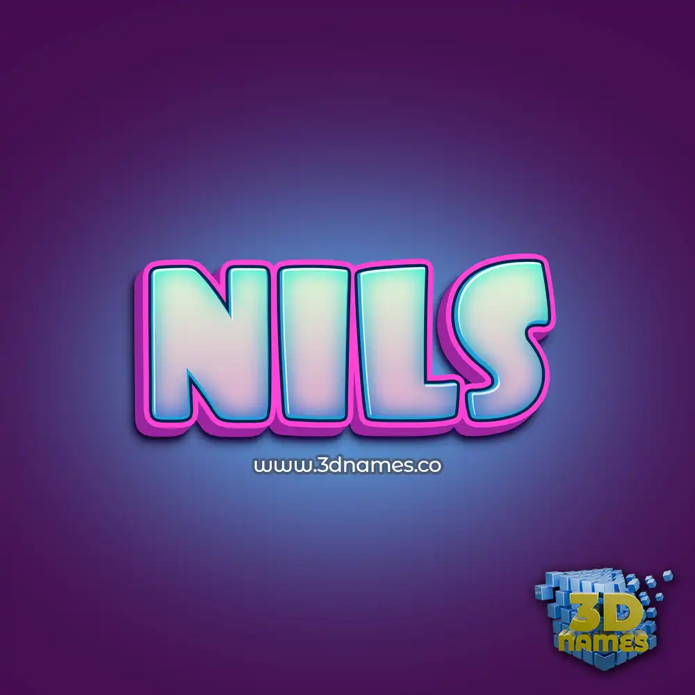 nils in Phat Purple style - 3D name wallpaper