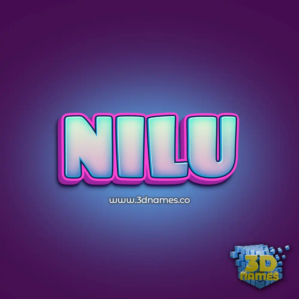 nilu in Phat Purple style - 3D name wallpaper