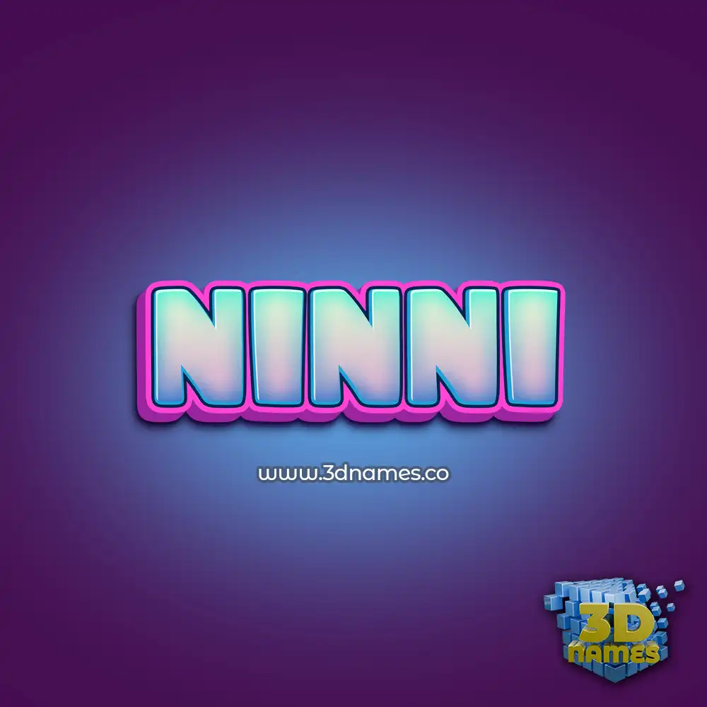 ninni in Phat Purple style - 3D name wallpaper