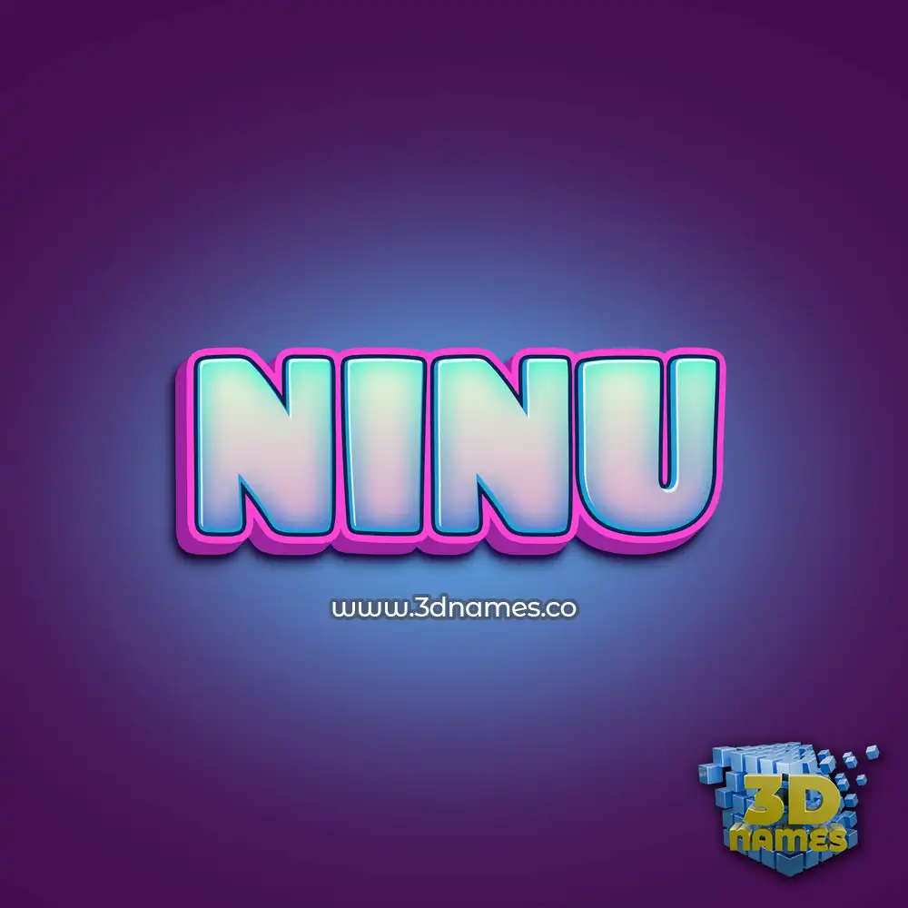 ninu in Phat Purple style - 3D name wallpaper
